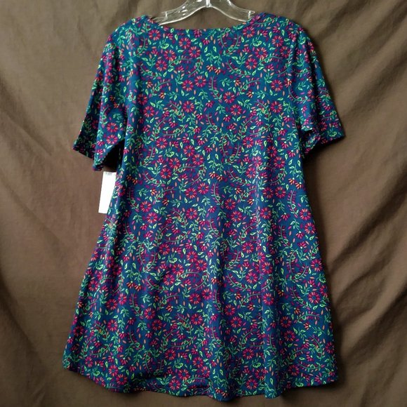 LulaRoe Short Sleeve Floral Dress, Size XS - Picture 5 of 5